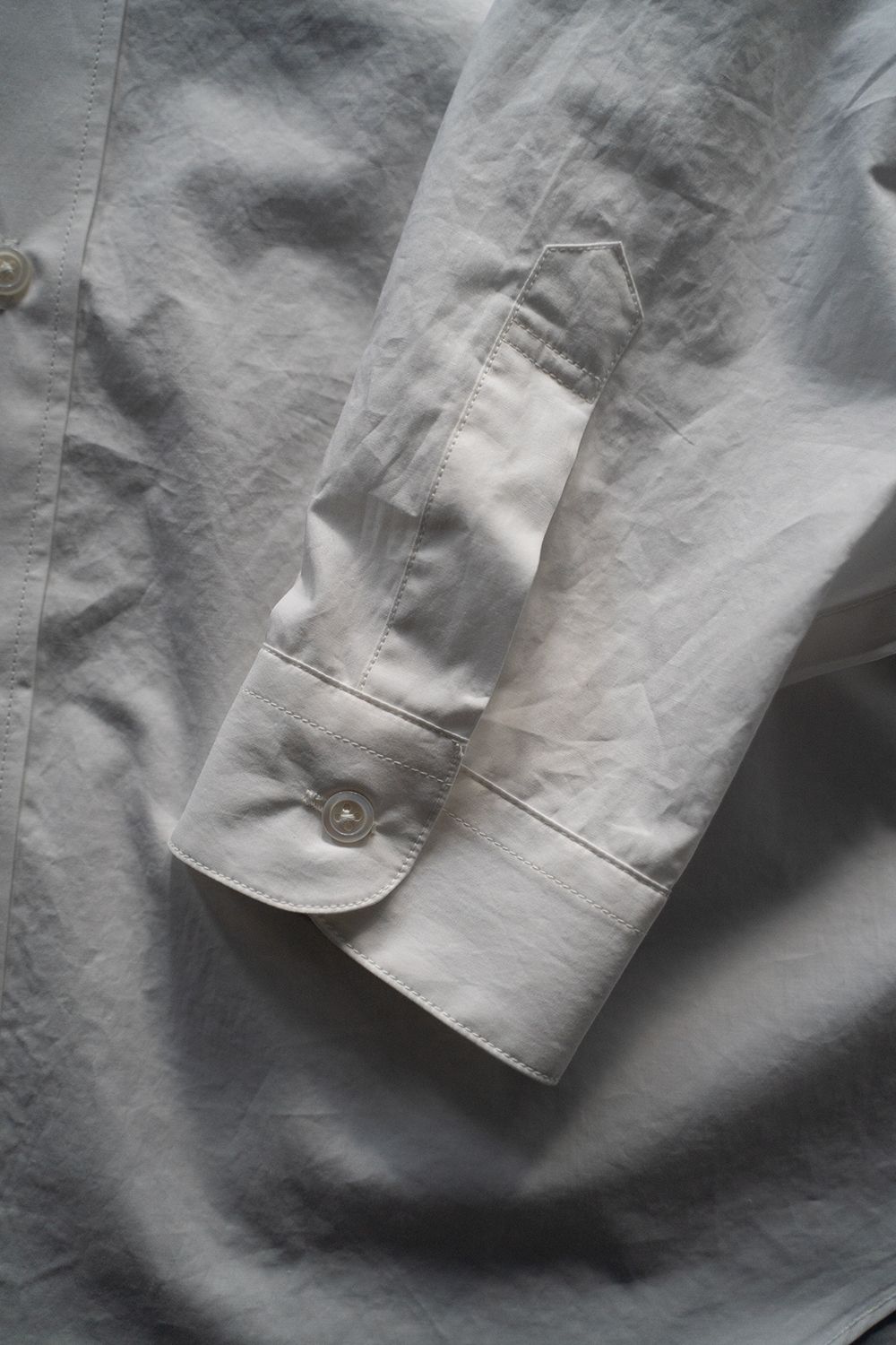 【ラスト1点】【25SS】リネン混バンドカラーシャツ(WHITE)