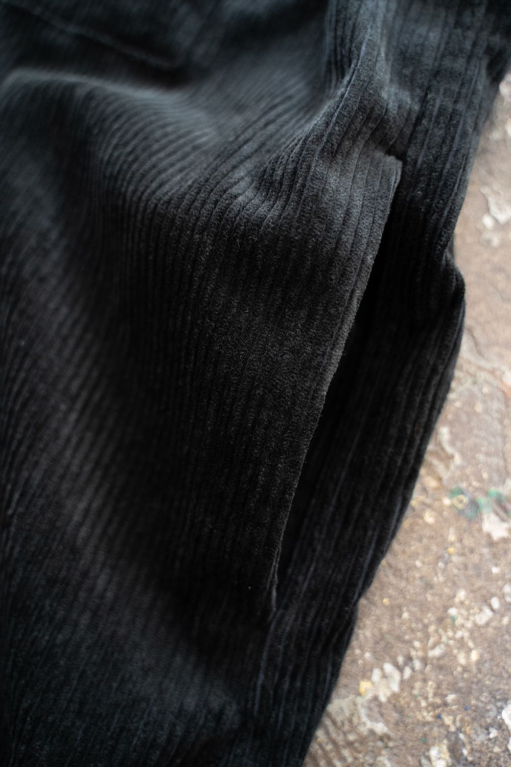 【ラスト1点】【25AW】綿×レーヨンコーデュロイシャツジャケット(BLACK)