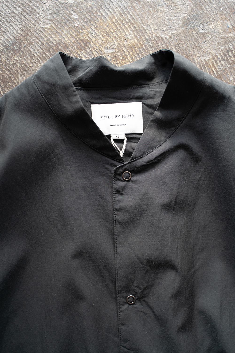 【ラスト1点】【24SS】キュプラ×綿シャツブルゾン(BLACK)