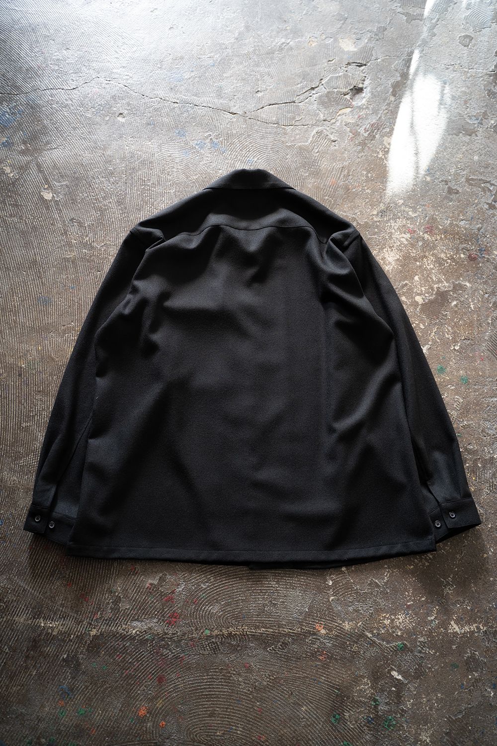 【25AW】ウールアムンゼンシャツ(BLACK)
