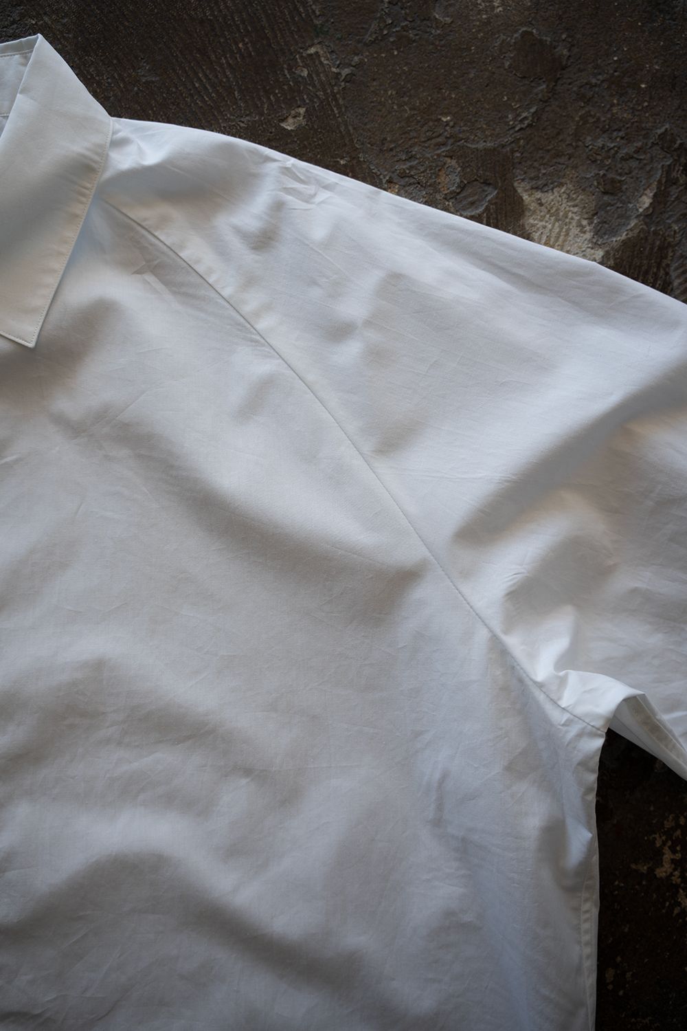 【ラスト1点】【25AW】コットンラグランスリーブシャツ(WHITE)