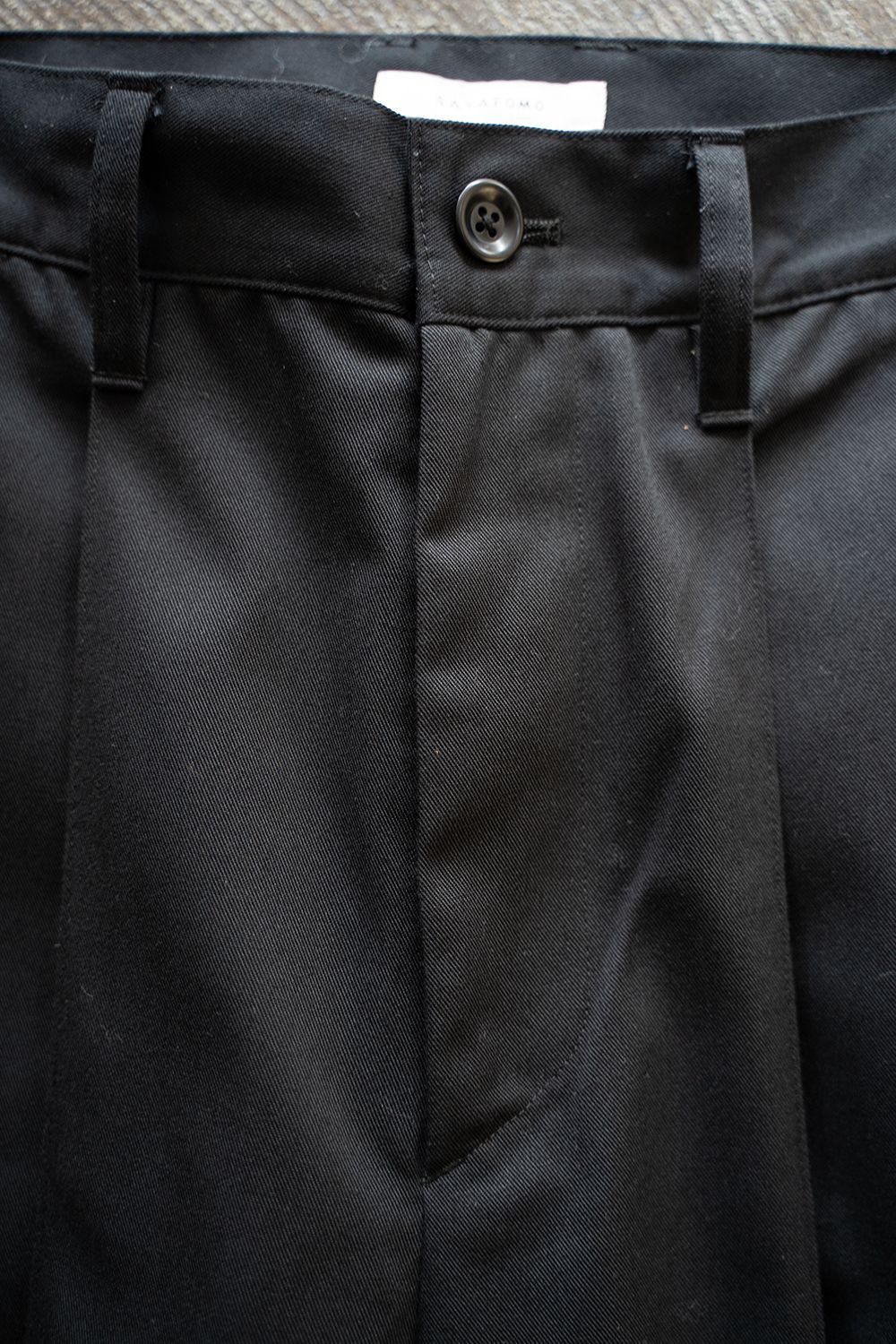 【ラスト1点】【24AW】1-Tack Baggy Trousers/1タックバギートラウザーズ(BLACK)