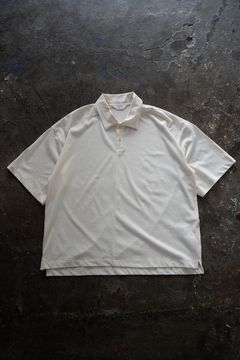 【ラスト1点】【23SS】強撚コットンカットソーポロ(ECRU)