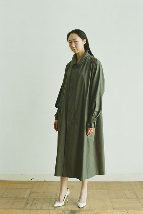 【ラスト1点】【21SS】スビンコットンタイプライターバルマカンコート(CHARCOAL GRAY)