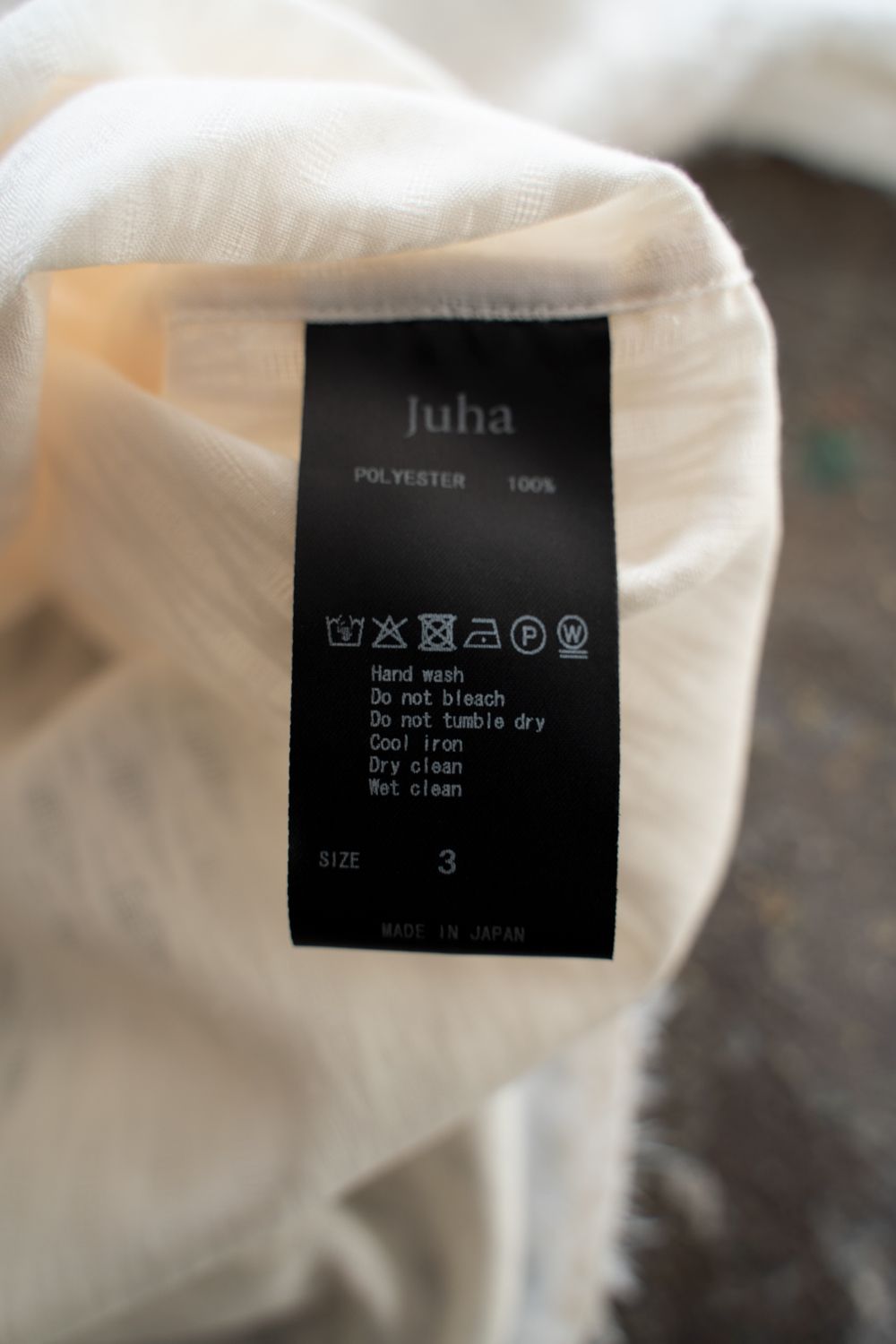 【ラスト1点】【25AW】Fuzzy Sheer L/S Shirt/ファジーシアーロングスリーブシャツ(WHITE)