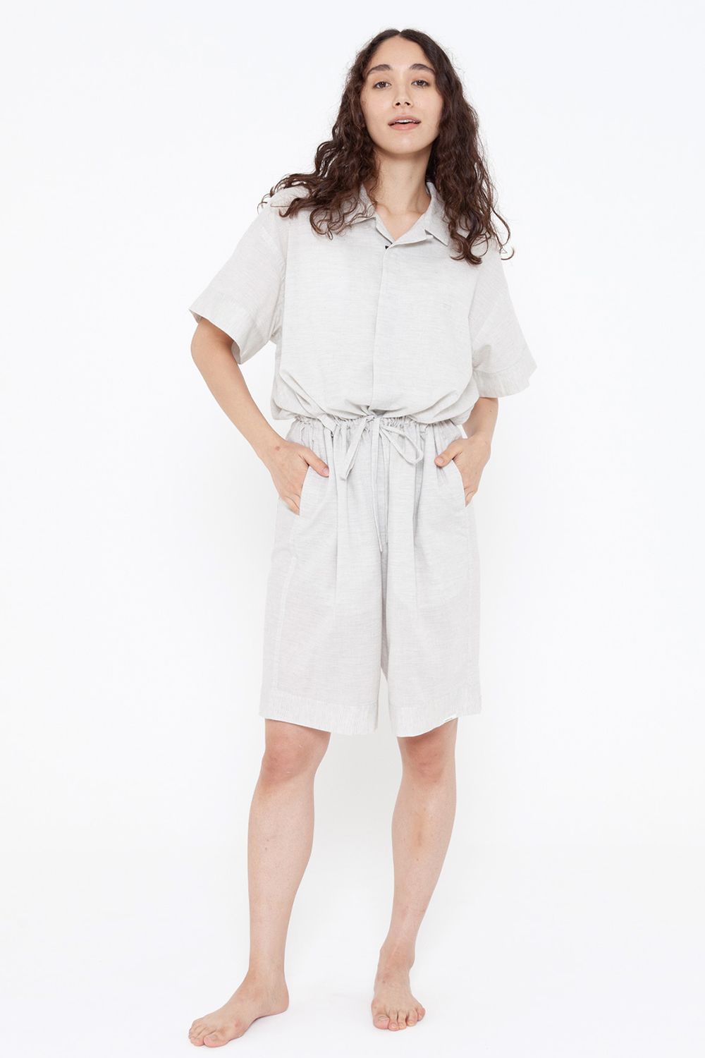 【ラスト1点】【23SS】"joint(short)"pajama【オールインワン】(LIGHT GRAY)