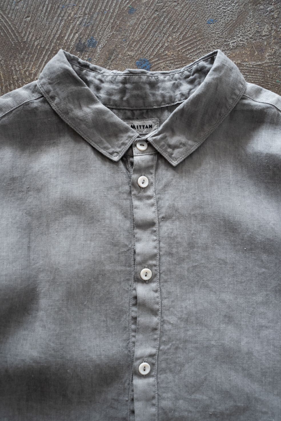 大麻シャツ大 (薄炭)