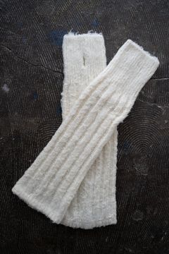 Loop Yarn Arm Warmer(OFF WHITE)