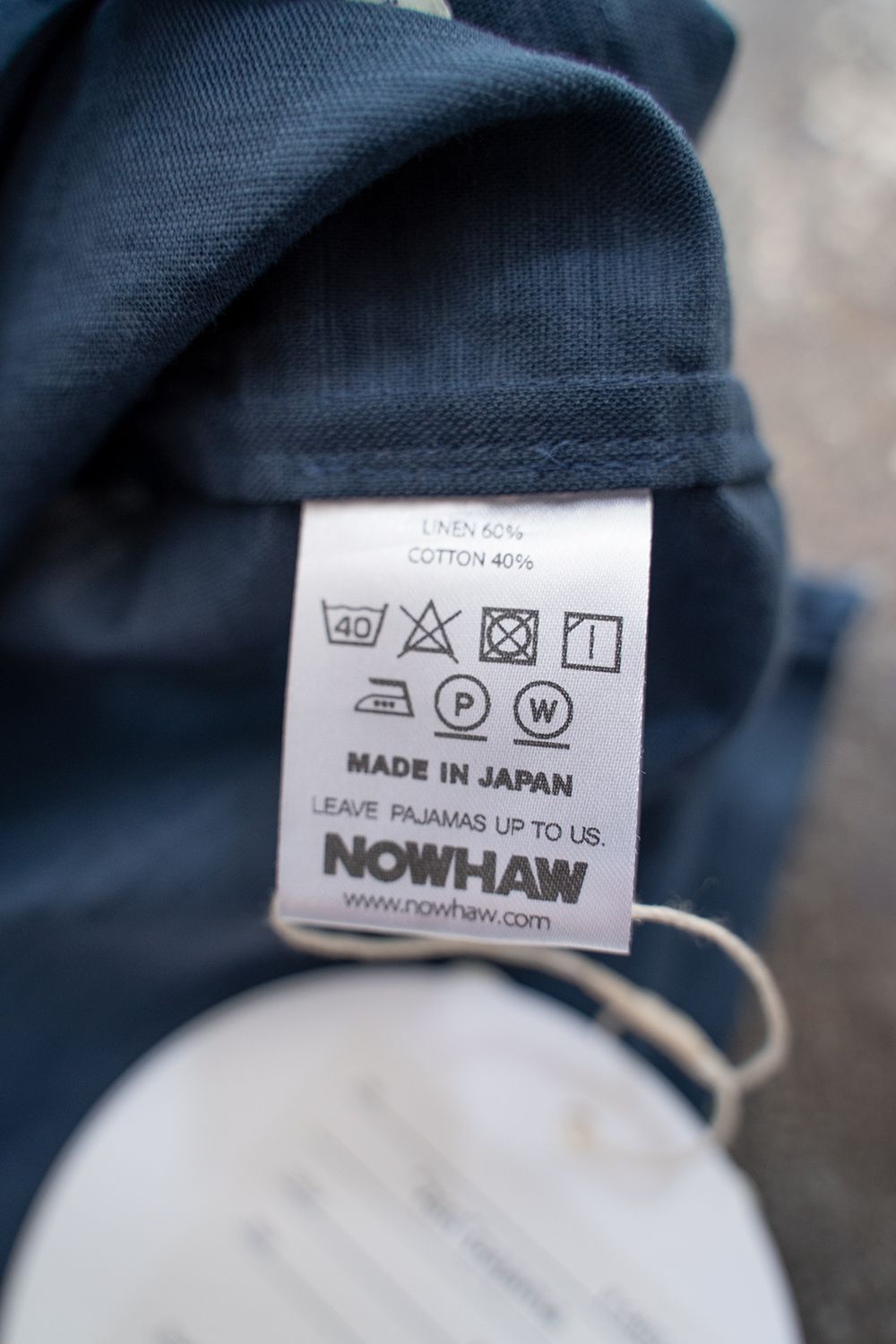 【ラスト1点】"zen "pajama linen cotton/パジャマ(セットアップ)【ユニセックス】(NAVY)