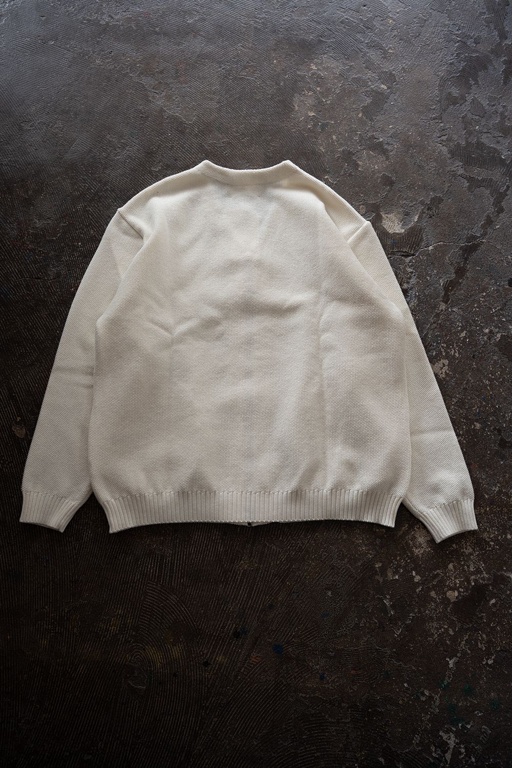 【ラスト1点】【26AW】10Gニットジップカーディガン(IVORY)