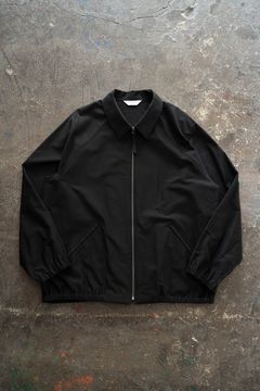 【26SS】コットンモールスキンジップブルゾン(INK BLACK)