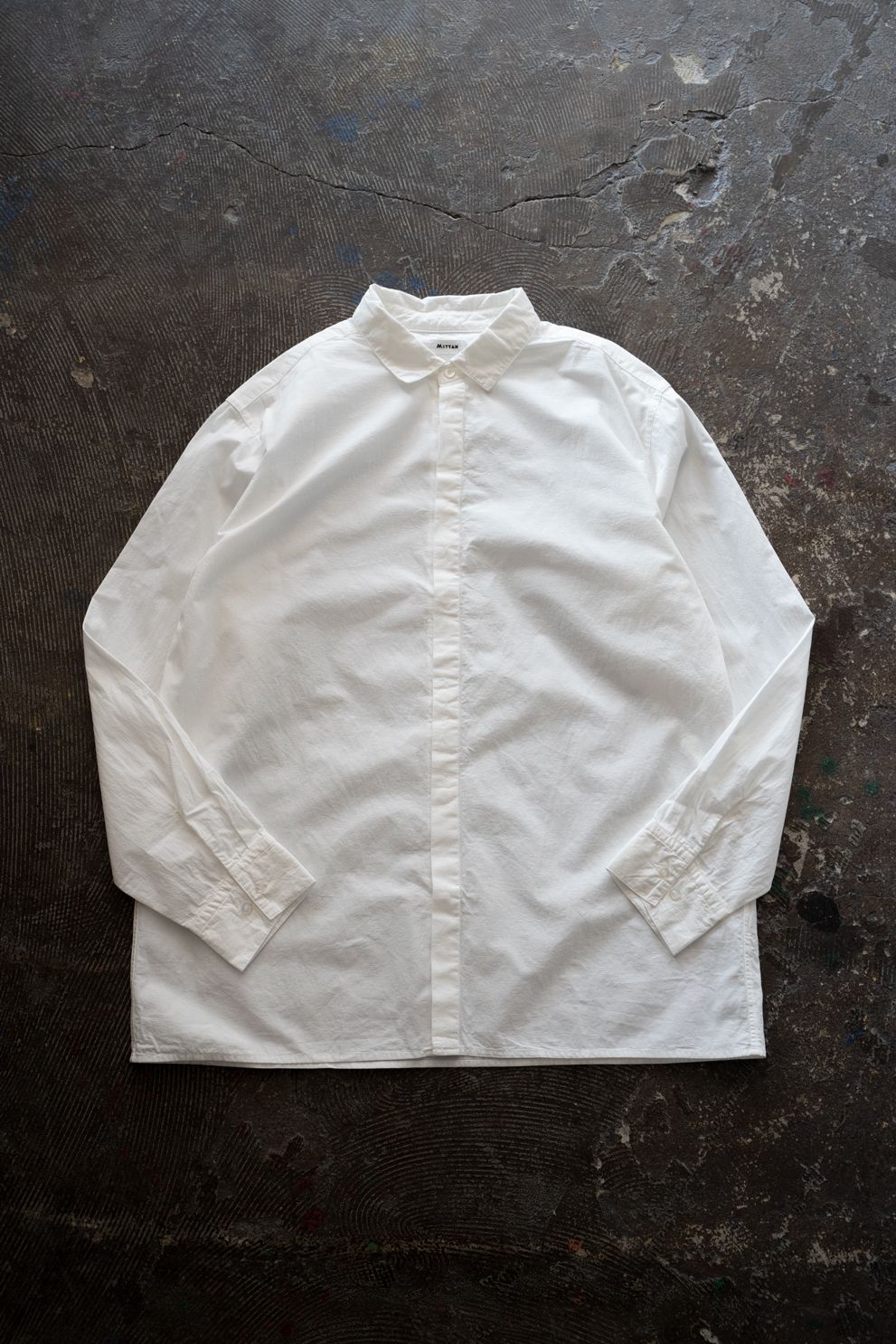 強撚OCブロードシャツ(白)