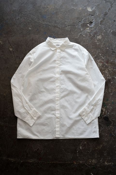 強撚OCブロードシャツ(白)
