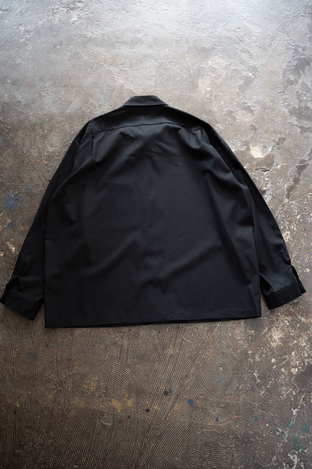 【26AW】コットンギャバジンオーバーシャツ(INK BLACK)