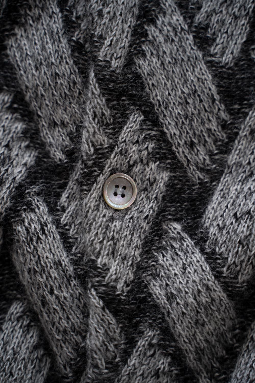 【26AW】Ochiba Mohair Cardigan(MIX GRAY)