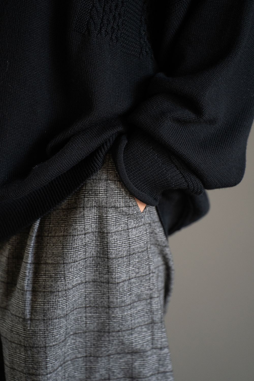YASHIKI - 【ラスト1点】【24AW】Hatsuyuki Skipper Knit(BLACK