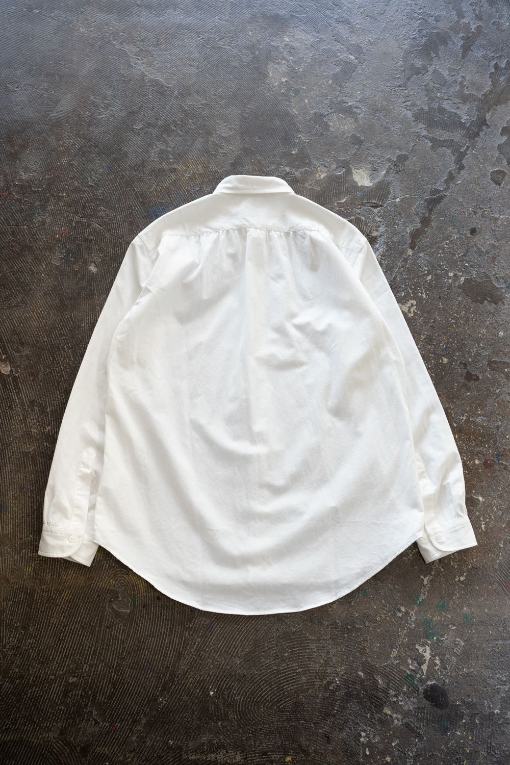 【ラスト1点】【25AW】Cotton×Linen Windsor Wide Collar Shirt(OYSTER WHITE)