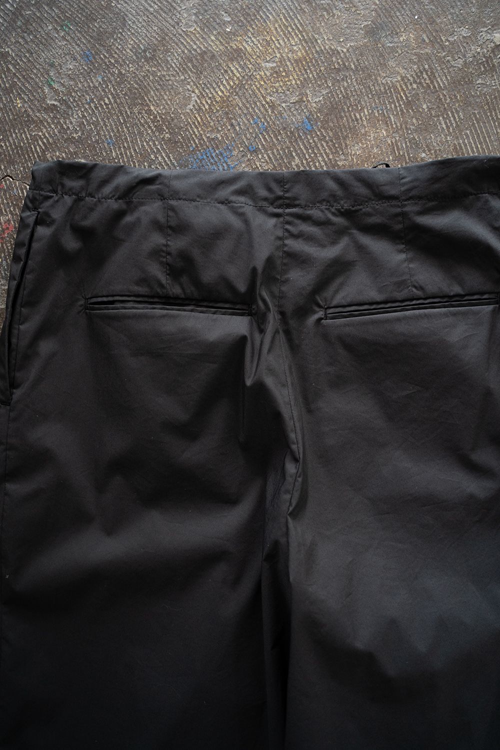 【ラスト1点】【25SS】T400 T/C Type-W Gathered Pants/T400 T/C タイプライターギャザードパンツ(BLACK)