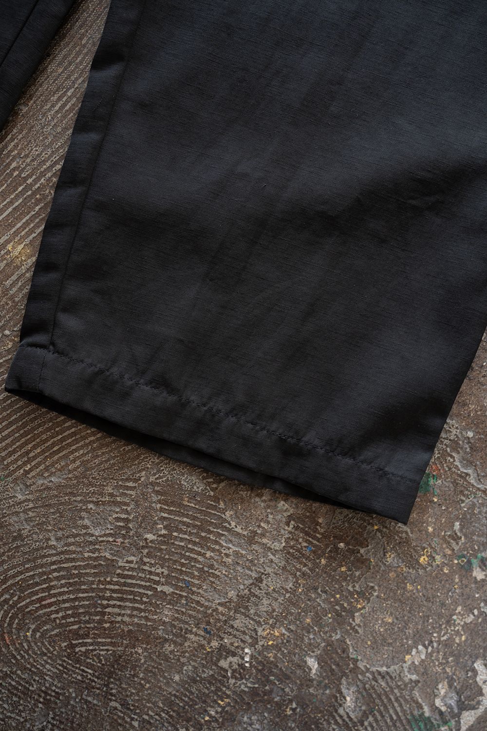 【26SS】ピグメントプリントタックイージーパンツ(BLACK)