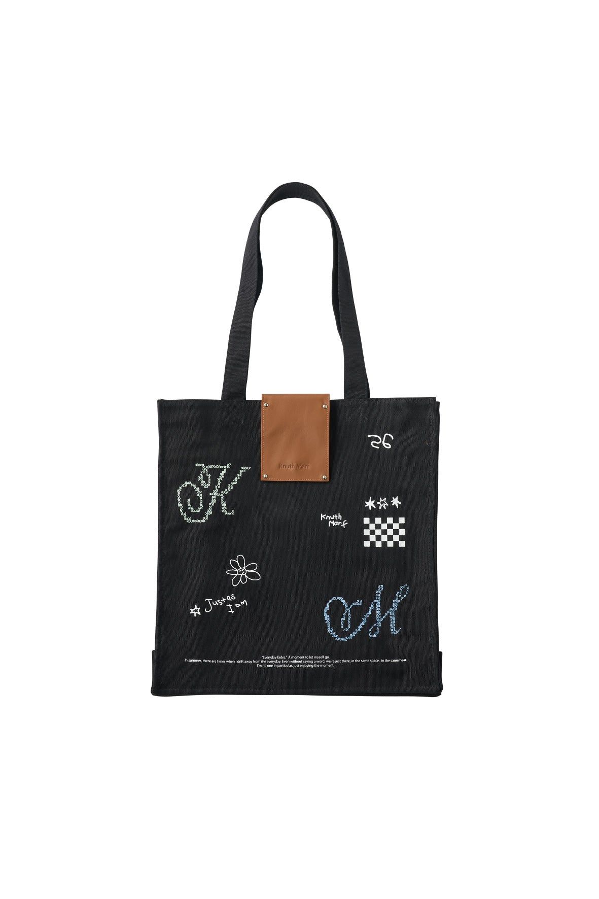 グラフィックキャンバストートバッグ (ブラック) graphic canvas tote (Black) /  26SS