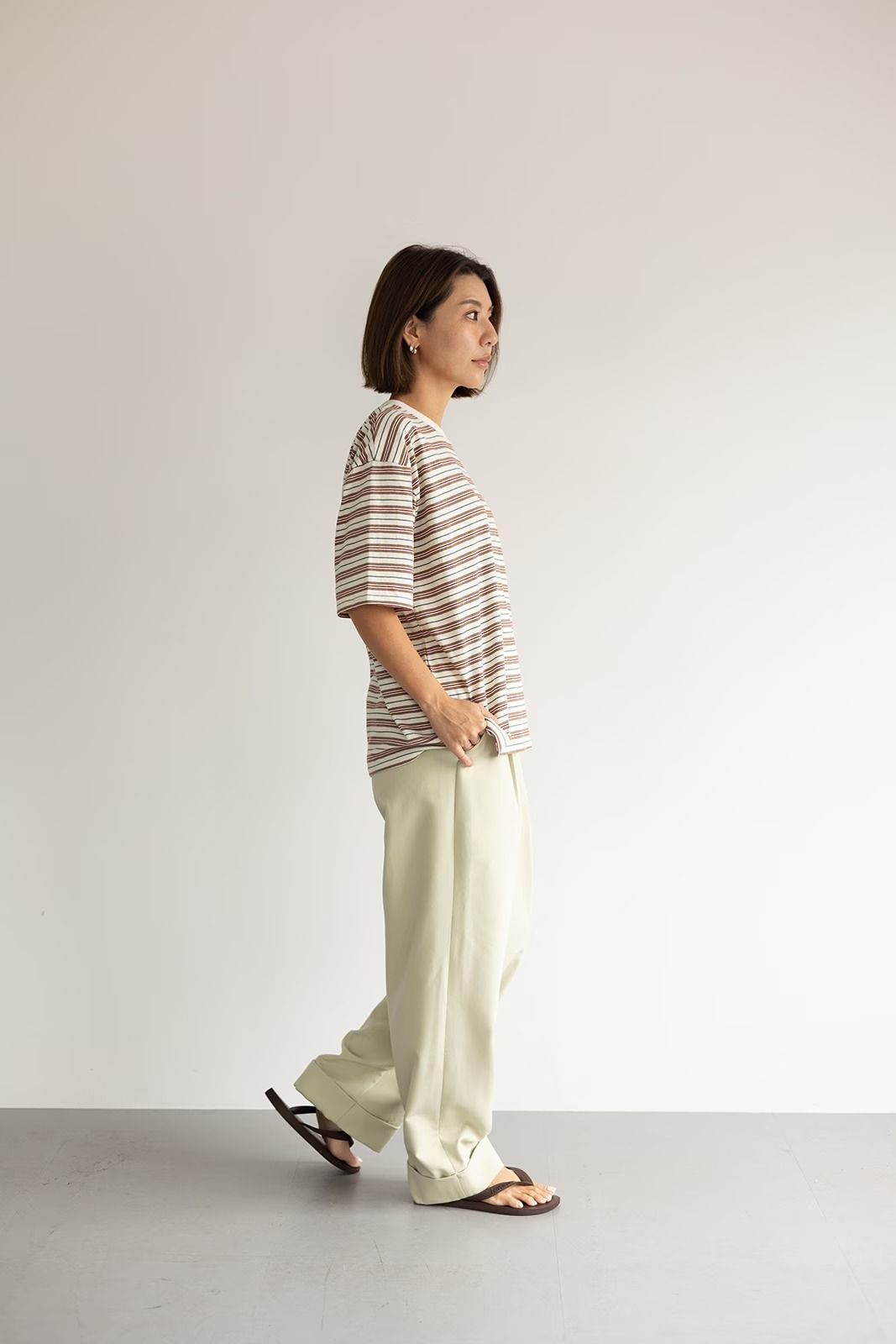 マルチボーダーTシャツ (ベージュ)  Multi Border T-shirt (Beige) /  26SS