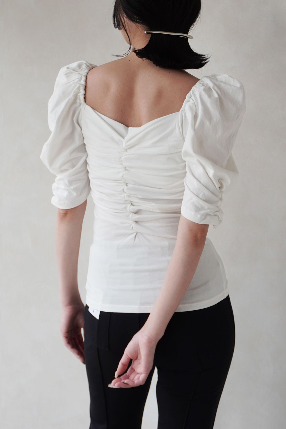 売れ筋商品|||カールラガーフェルド カットソー トップス レディース Women's Ruffled-Sleeve Lace Top White 71rfDc0gSiL._AC_SL1500_.jpg