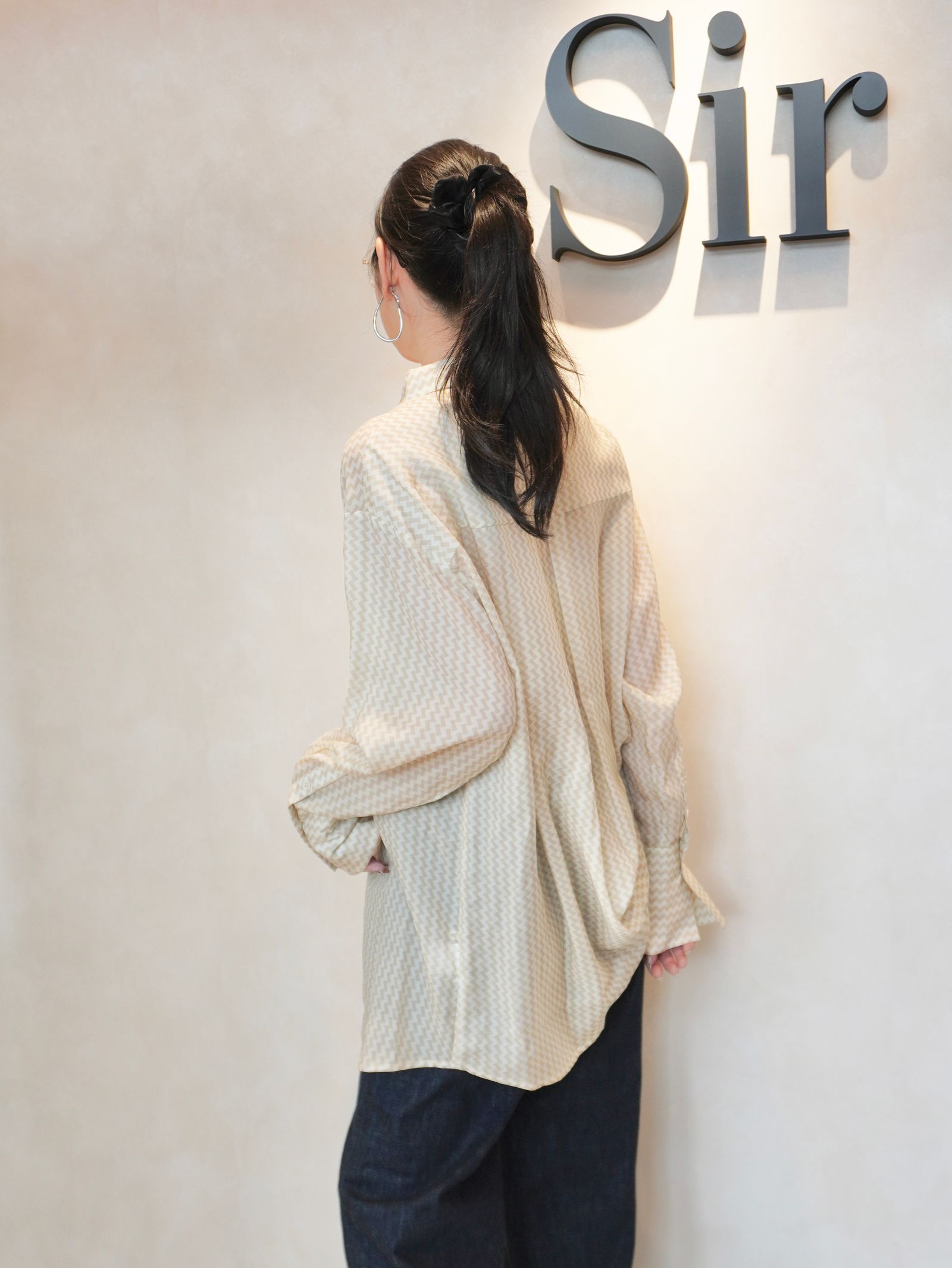 【25AW】GEOMETRIC SHIRT / ジオメトリックシャツ (ベージュ)
