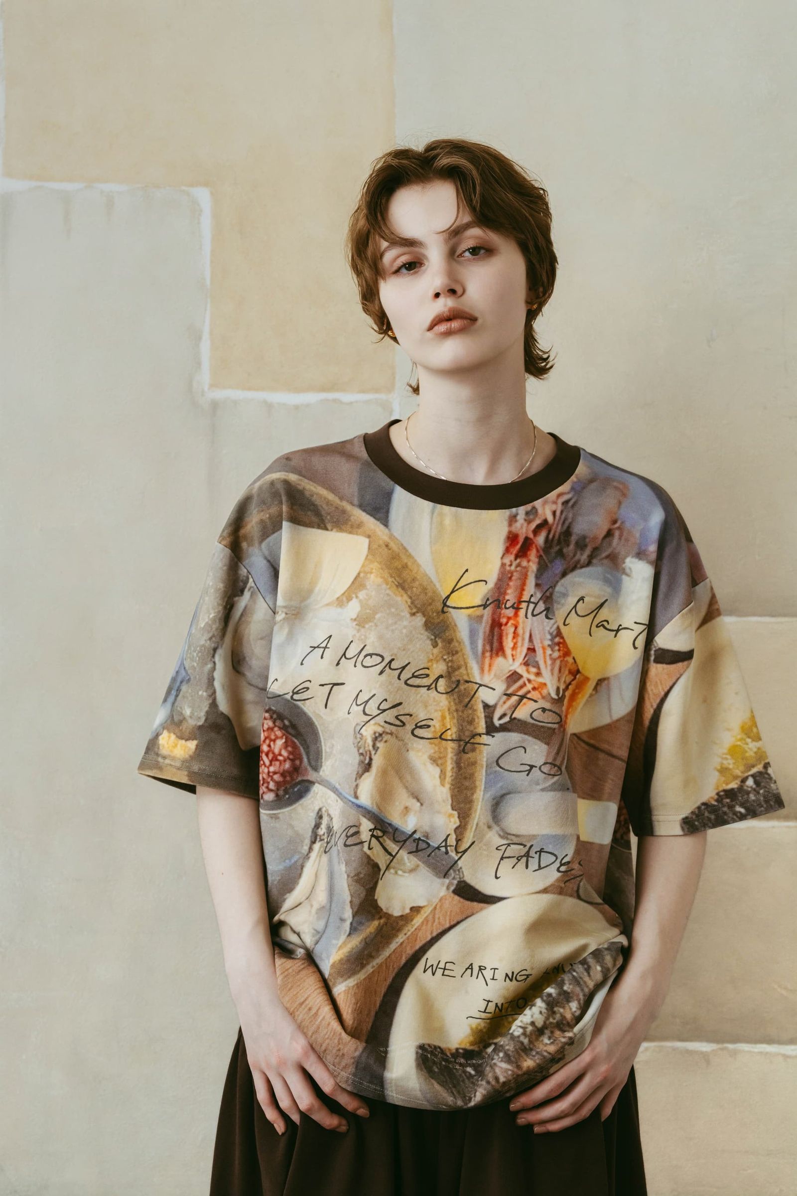 オイスターグラフィックTシャツ (オイスター) oyster graphic tee(unisex) (Oyster) /  26SS