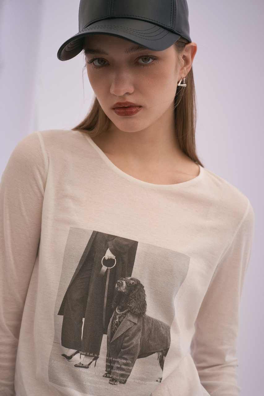 シアーフォトコンパクトロンT (ホワイト) Sheer Photo Compact Long-Sleeve Tee (White) / 26AW