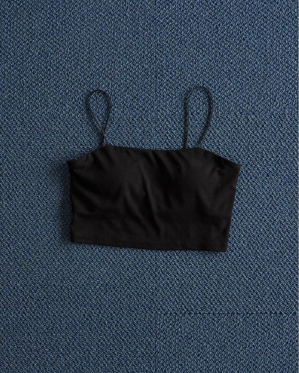 パッド付きハーフキャミソール (ブラック) Padin Half Camisole (Black) / 26SS