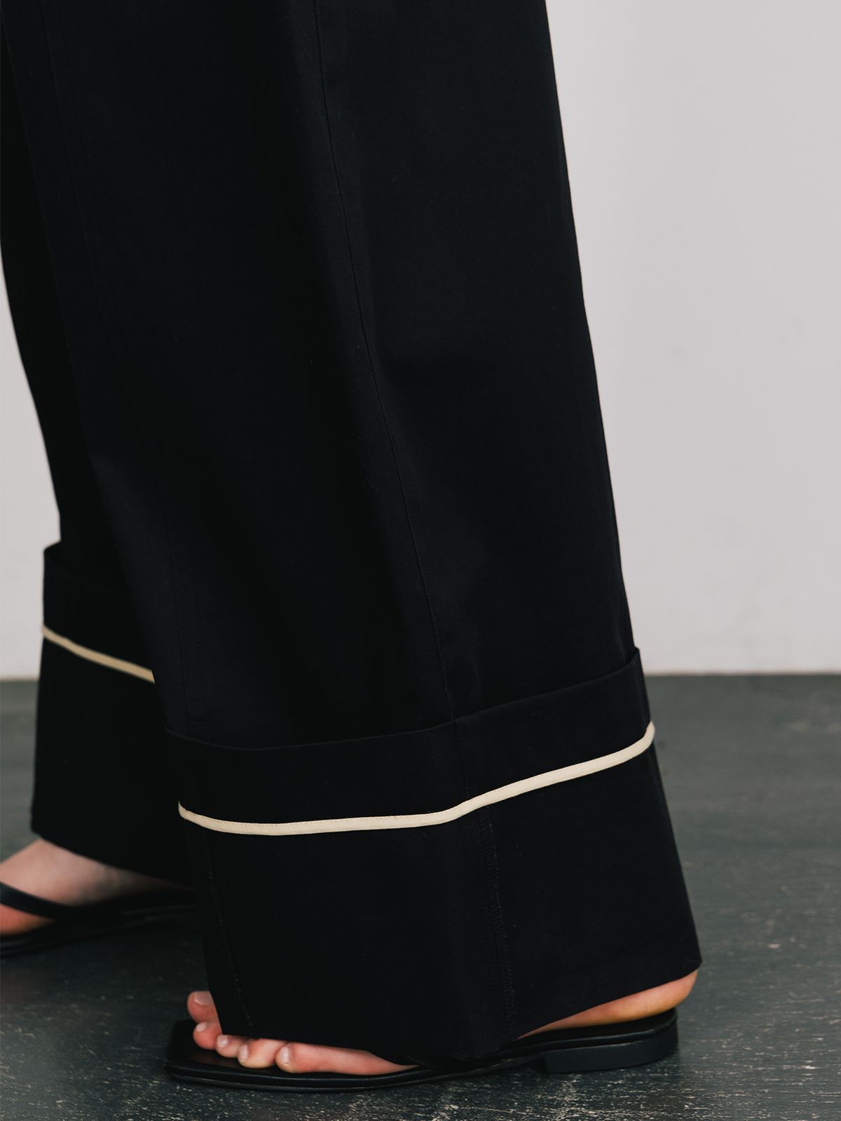 【25SS】COTTON WIDE PANTS / コットンワイドパンツ (ブラック)