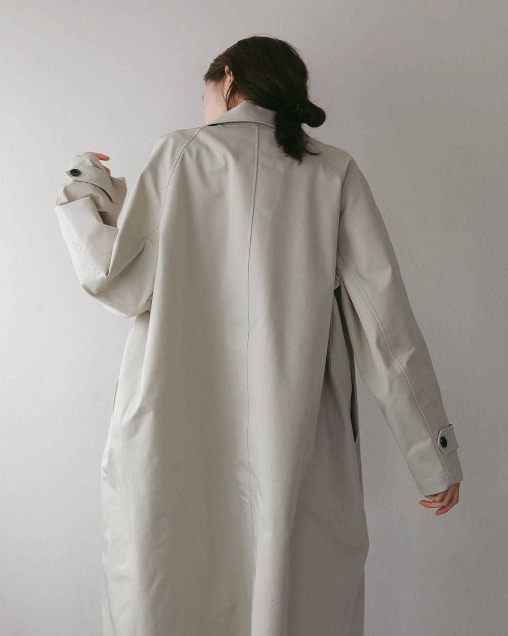 ツイルステンカラーコート (オートミール) Soutiencollar Twill Coat (Oatmeal) / 27SS
