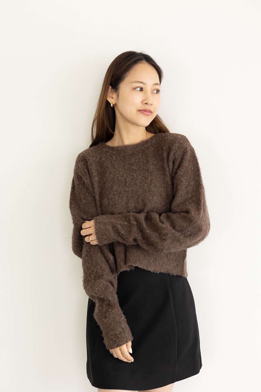 CAVEZA ROSSO グレー 長袖ニット カーディガン CAVEZA ROSSO グレー 長袖ニット カーディガン
