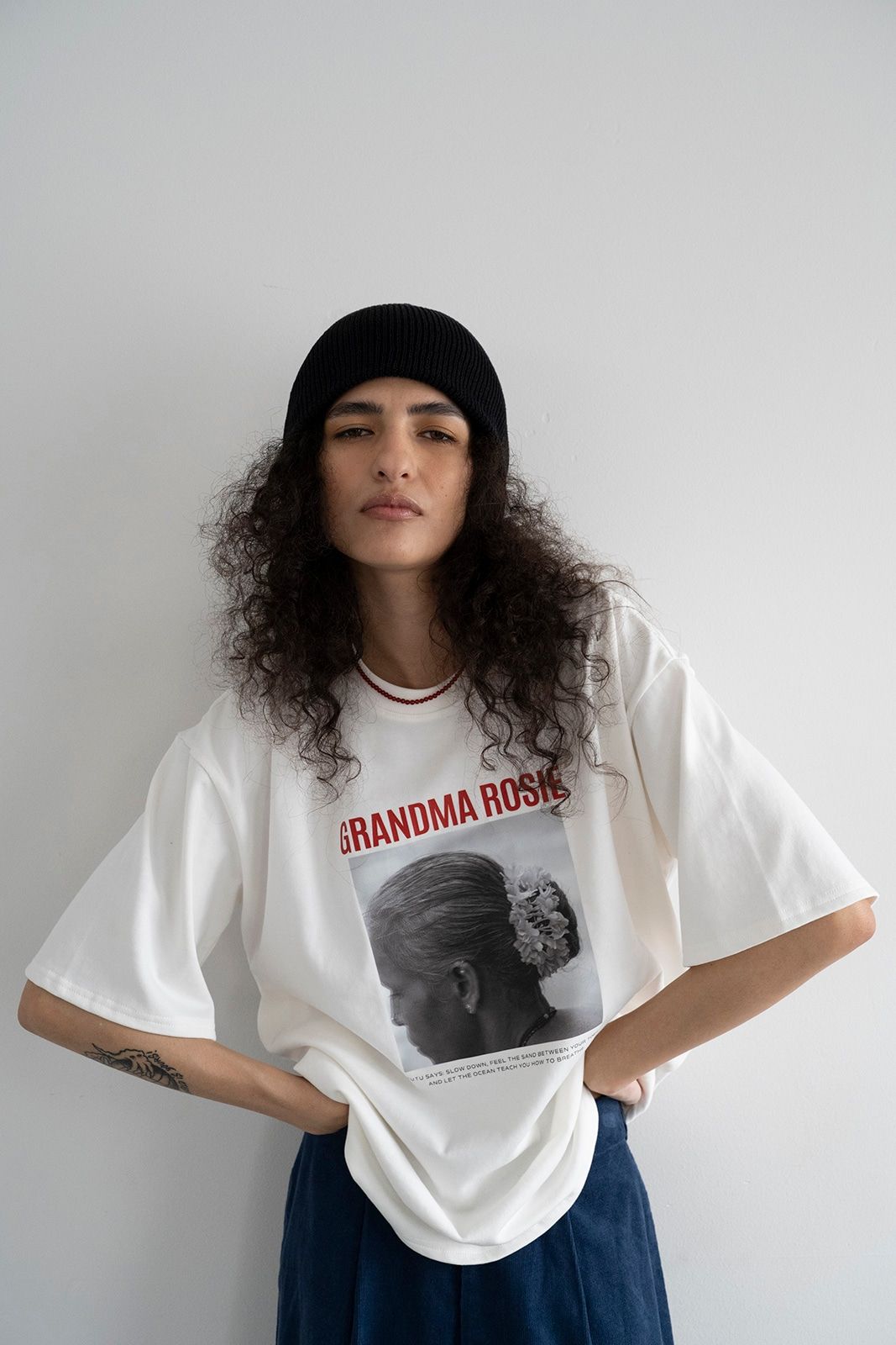 フォトTシャツ (ホワイト) GRANDMA ROSIE Photo T-shirt (White) /  26SS