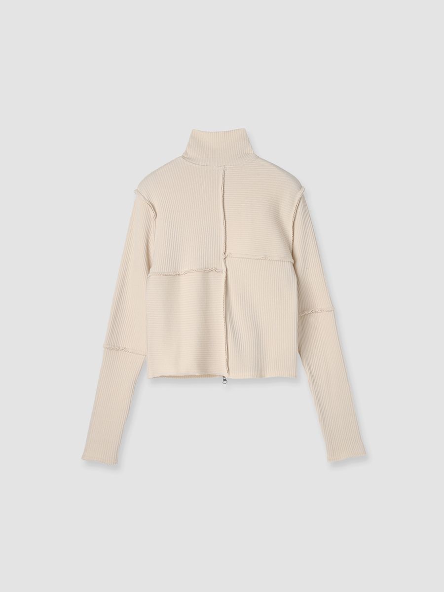【25SS】TERRA RIB 2WAY ZIP THERMAL / ジップサーマルトップス (オフホワイト)