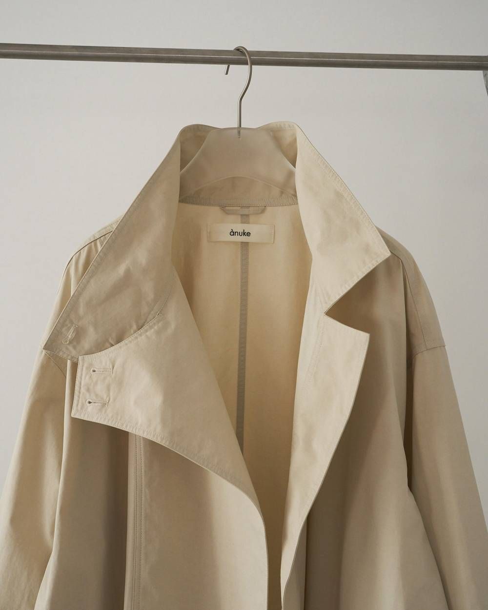 Standcollar Long Coat (Ivory) / スタンドカラー ロングコート (アイボリー) / 26SS