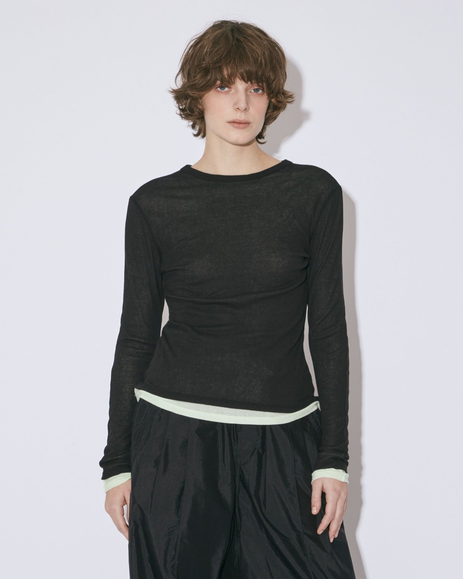 organic cotton fraise flip top / オーガニックコットン フレーズフリップトップス (ブラック)