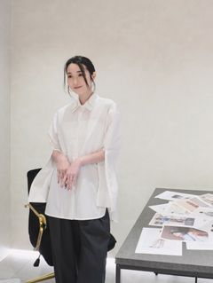 【25SS】SUPIMA ZIP SHIRT / ジップスリーブシャツ (ホワイト)