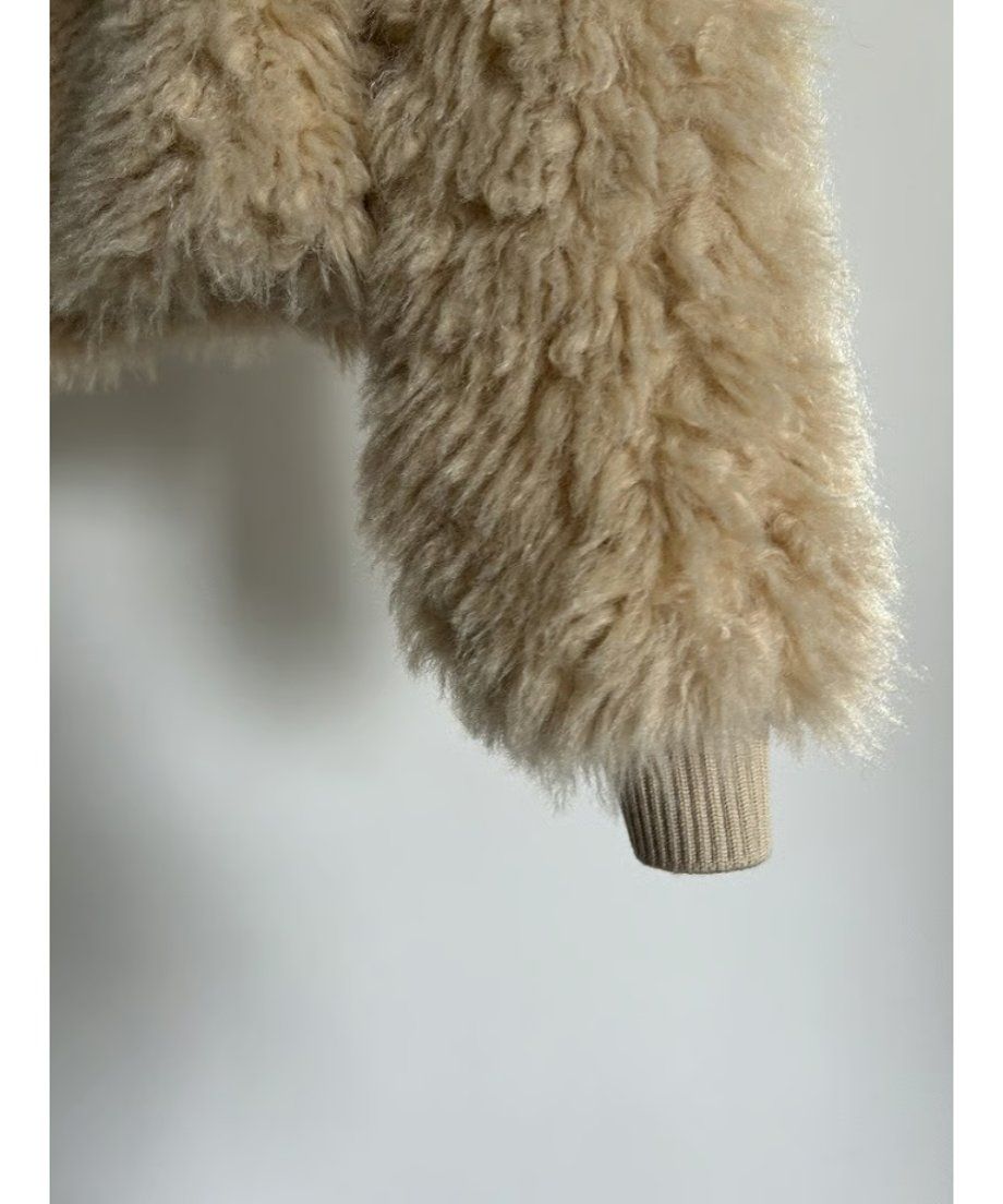 【25AW】2Way Fur×Knit Tops (クリーム) / 2ウェイファー×ニットトップス / エコファー / フェイクファー