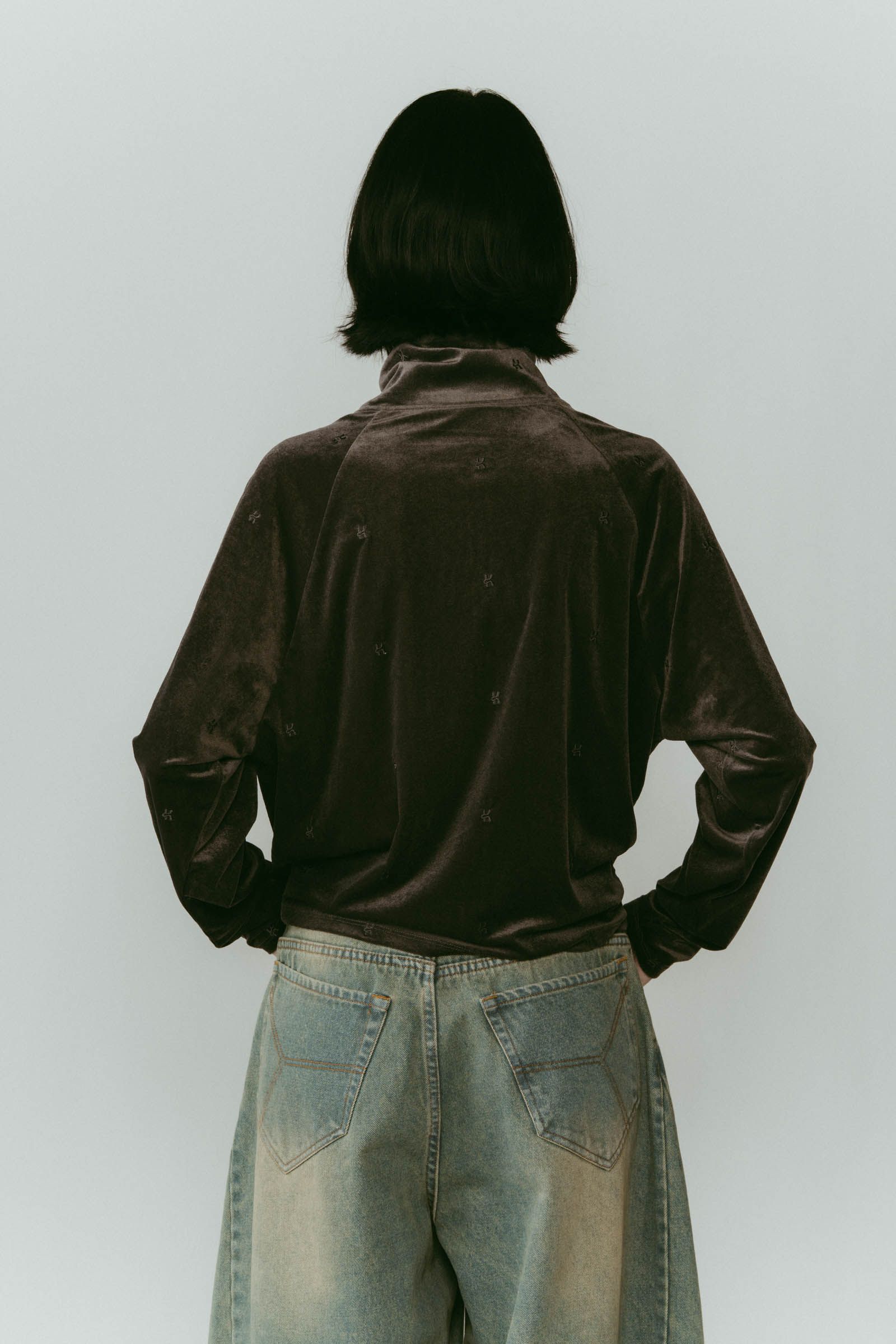 velours track jacket / ベロアトラックジャケット (グレー) / 25AW