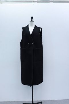 リバーシブル ムートンジレ (ブラック) Reversible shearling gilet (Black) / 26AW