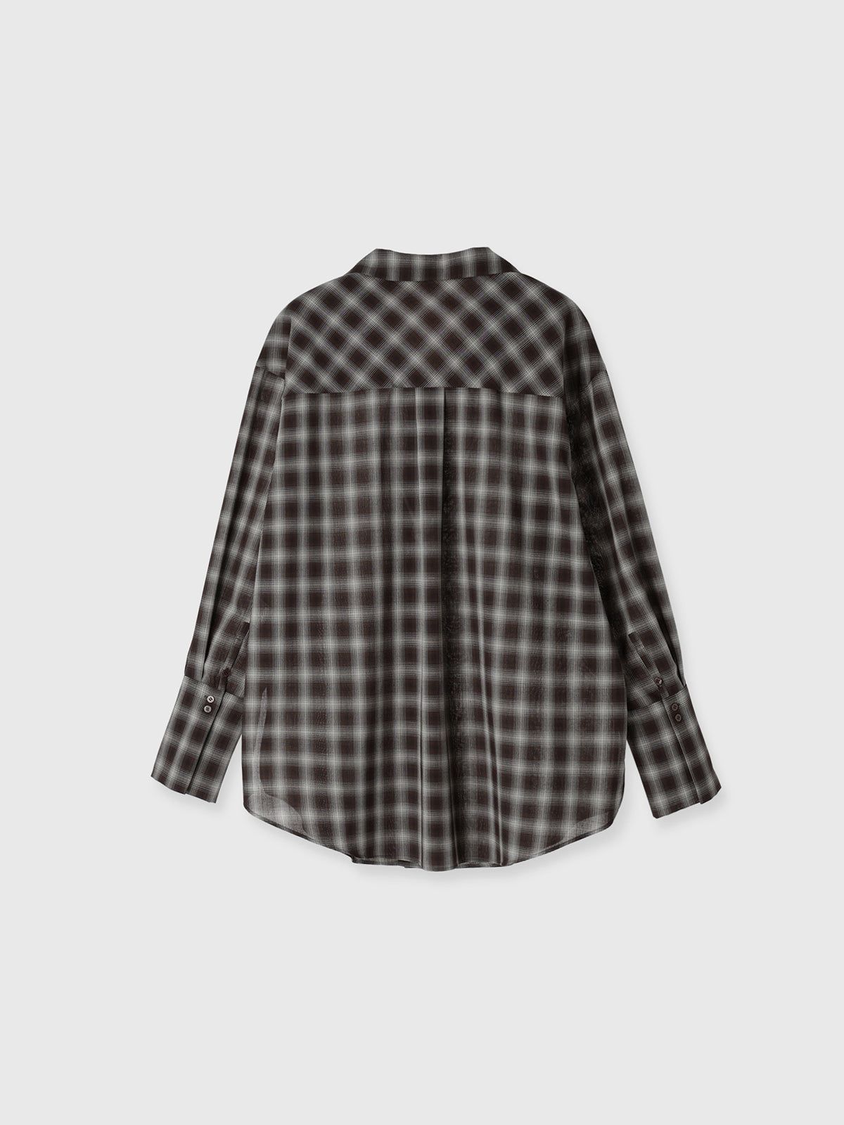 [送料込] Sheer Hood Check Shirt (2color) 2 Low Hood Check Shirt (2color) - ASCLO