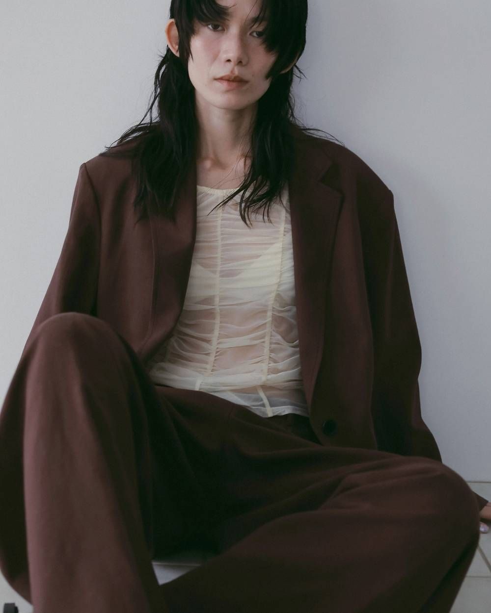 オーバーリネンジャケット (ブラウン) Over Linen Jacket (Brown) /  26SS