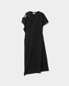 60/3 jersey two way neck dress / ジャージ 2ウェイネックドレス (ブラック)