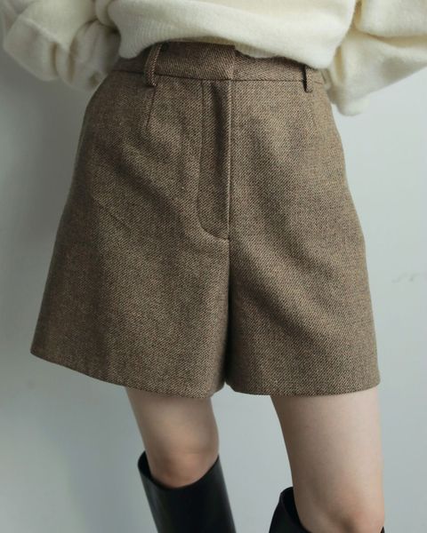 【25AW】Herringbone Short Pants / ヘリンボーン ショートパンツ (ベージュ)