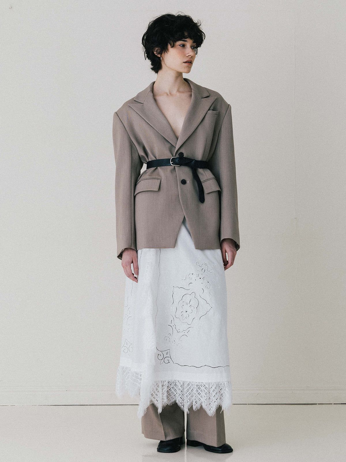【25AW】VENEZIA LACE SKIRT / ヴェネツィアレーススカート (ホワイト)