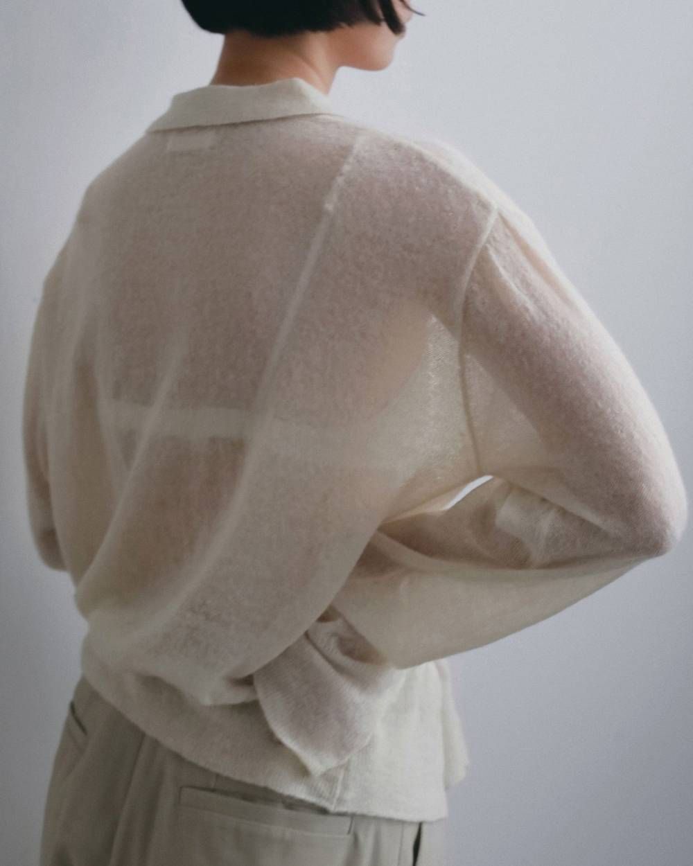 オーバーニットシャツ (アイボリー) Over Knit Shirts (Ivory) / 26AW 【6月29日まで期間限定予約】