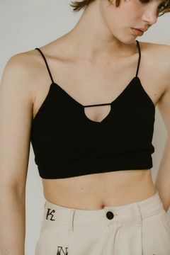 【KnuthMarf × PALM】front design bra top / フロントデザインブラトップ (ブラック) / 25SS