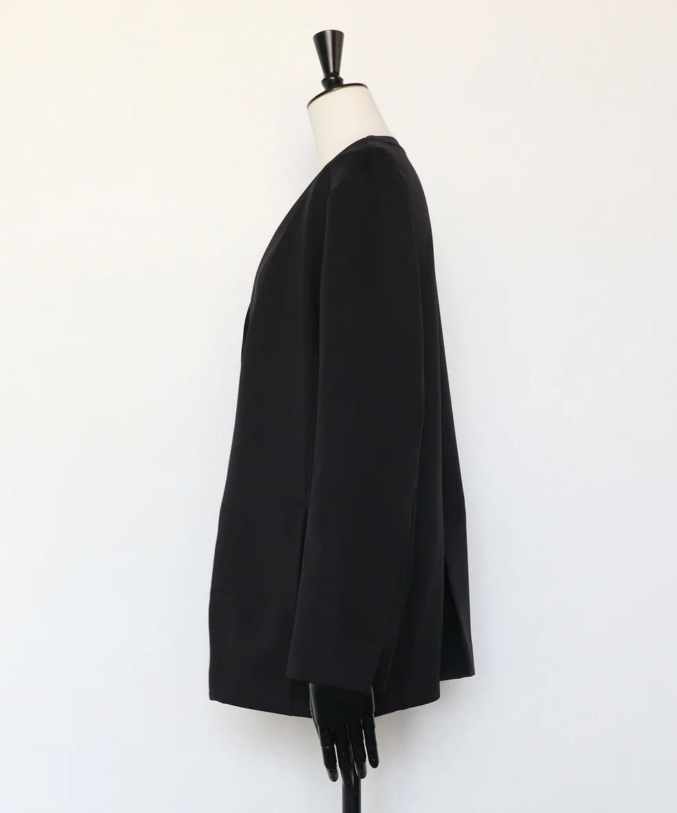 2WAY肩掛けノーカラージャケット (ブラック) Collarless Jacket (Black) /  26AW