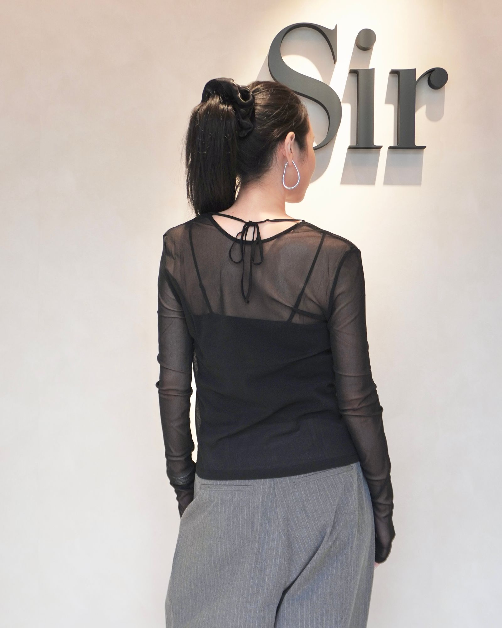 【25AW】2way Sheer Tops / 2ウェイ シアートップス (ブラック)
